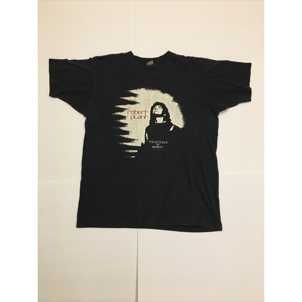 Vtg 80s Robert Plant The Principle of Moments Concert Tour T Shirt 1983 Size Med